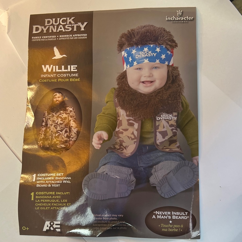 Duck Dynasty Willie Infant Costume - Brown and Blue
